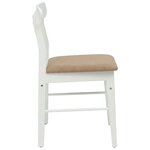 vidaXL Chaise de salle à manger 2 Pièces Blanc et marron