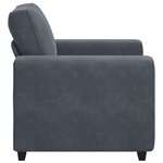 vidaXL Fauteuil gris foncé 100x77x82 cm velours