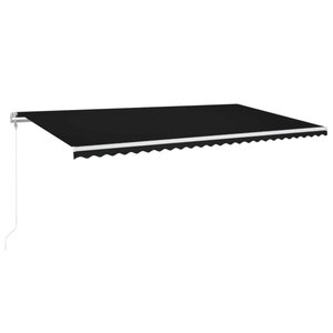 vidaXL Auvent automatique capteur de vent et LED 600x350 cm Anthracite