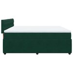 vidaXL Sommier à lattes de lit et matelas Vert foncé 200x200cm Velours