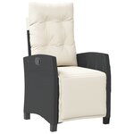 vidaXL Ensemble de repas de jardin 3 pièces en poly rattan noir