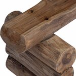 vidaXL banc Naturel 110 x 30 x 34 cm Bois de teck massif