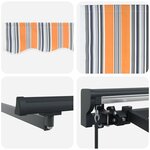 vidaXL Cadre d'auvent Bleu et Orange 400 × 300 cm