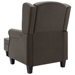 vidaXL Fauteuil avec repose-pied Taupe Tissu