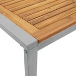 vidaXL Table de Jardin Gris 180 x 90 x 75 cm Bois d'Acacia Massif