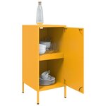 vidaXL Buffets 2 Pièces jaune moutarde 36x39x79 cm acier laminé à froid