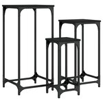 vidaXL Tables d’appoint gigognes 3 Pièces noir bois d'ingénierie