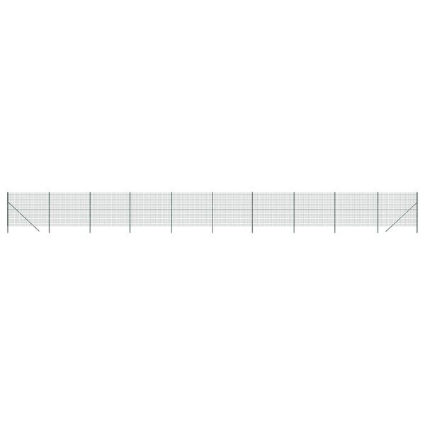 vidaXL Clôture en treillis métallique vert 1 6x25 m acier galvanisé