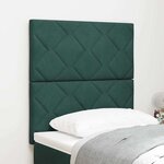 vidaXL Tête de lit LED Vert foncé 80 cm Cuir synthétique