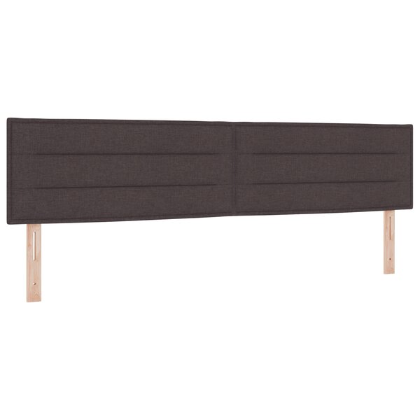 vidaXL Tête de Lit Design Lignes Marron Foncé 200 cm Tissu