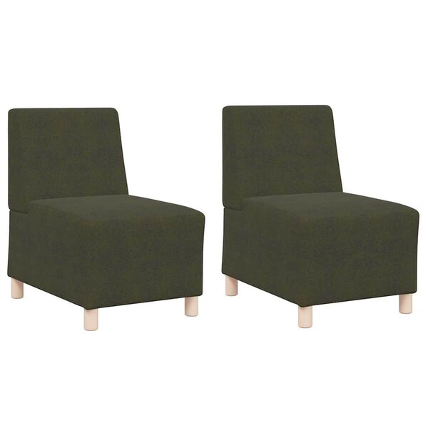 vidaXL Unité de Sofa Modulaire Sans Accoudoirs 2 Pièces Vert