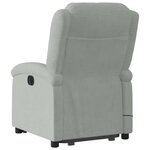 vidaXL Fauteuil de massage inclinable Gris clair Velours