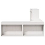 vidaXL Table de chevet avec bureau blanc bois de pin massif