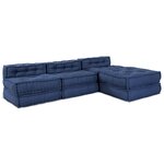 vidaXL Unité de canapé modulaire 4 Pièces Indigo Tissu