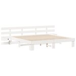 vidaXL Cadre de lit avec tête de lit Blanc 200 x 200 cm Pin massif