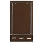 vidaXL Garde-robe Marron 87x49x159 cm Tissu