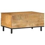 vidaXL Table basse marron 80x54x40 cm bois massif de manguier