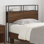 vidaXL Tête de lit de rangement Chêne marron 90 cm Bois d'ingénierie
