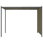 vidaXL Pergola de jardin avec auvent rétractable 3x3 m Taupe 180 g/m²