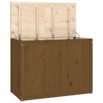 vidaXL Boîte à linge Marron miel 88 5x44x66 cm Bois massif de pin