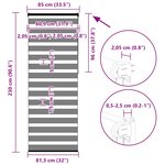 vidaXL Store zèbre marron 85x230 cm largeur du tissu 80 9 cm polyester