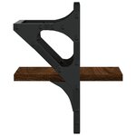 vidaXL Étagères murales avec barres 2 Pièces chêne marron 20x25x30 cm