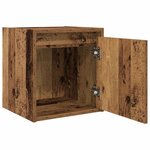 vidaXL Tables de chevet murales 2 Pièces vieux bois 38x34x40 cm