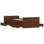 vidaXL Cadre de lit tête de lit et pied de lit chêne marron 90x200 cm