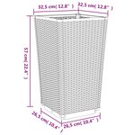 vidaXL Jardinières 2 Pièces gris clair 32 5x32 5x57 cm polypropylène