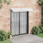 vidaXL Auvent de porte Gris et transparent 200x75 cm PC