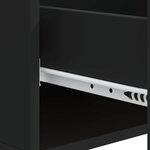vidaXL Table basse avec tiroir Noir 49 x 50 x 40 cm Bois d'ingénierie