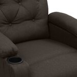 vidaXL Fauteuil électrique de massage Marron foncé Tissu