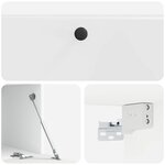 vidaXL Meuble TV mural 98 x 41 x 30 cm Blanc brillant