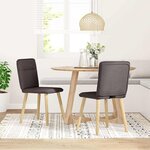 vidaXL Chaises à manger lot de 2 marron foncé tissu