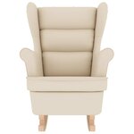 vidaXL Chaise à bascule blanc 74x90x102 cm lin