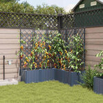 vidaXL Pots de jardin Gris 120 x 40 x 142 cm Acier