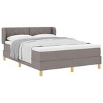 vidaXL Lit à ressorts avec matelas Taupe 160 x 200 cm tissu