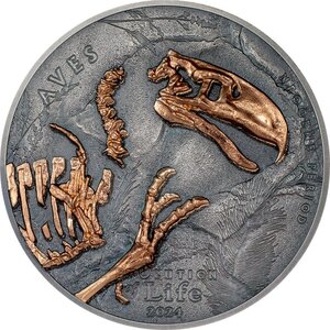 Pièce de monnaie en Argent 500 Togrog g 31.1 (1 oz) Millésime 2024 Evolution of Life AVES (PRÉCOMMANDE)