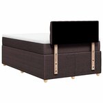 vidaXL Sommier à lattes de lit avec matelas Marron foncé 120x200 cm