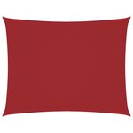 vidaXL Voile de parasol tissu oxford rectangulaire 4x5 m rouge