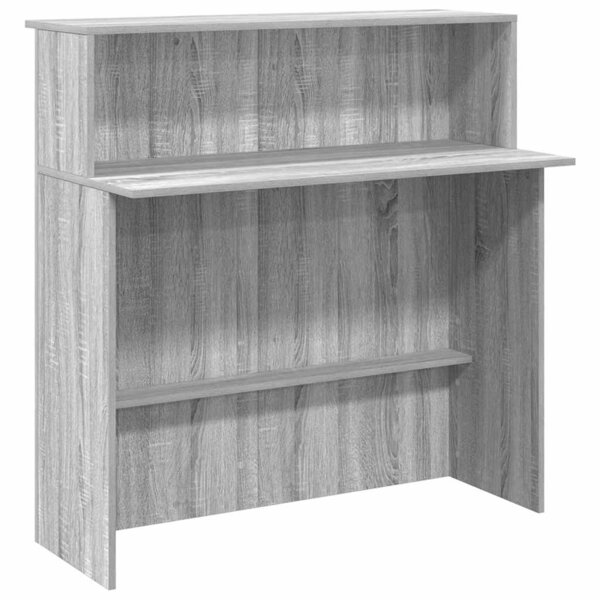 vidaXL Bureau de réception sonoma gris 100x50x103 5 cm bois ingénierie