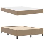 vidaXL Cadre de lit avec matelas Cappuccino 140 x 200 cm Faux cuir