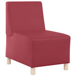 vidaXL Unité de Sofa Modulaire Sans Accoudoirs 2 Pièces Rouge bordeaux