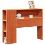 vidaXL Tête de lit avec rangement cire marron 100cm bois massif de pin
