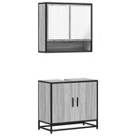 vidaXL Ensemble de meubles de salle de bain 2 Pièces Sonoma gris