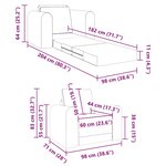 vidaXL Canapé-Lit Jaune 98 x 71 x 83 cm Velours