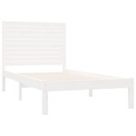 vidaXL Cadre de lit sans matelas blanc 90x200 cm bois massif