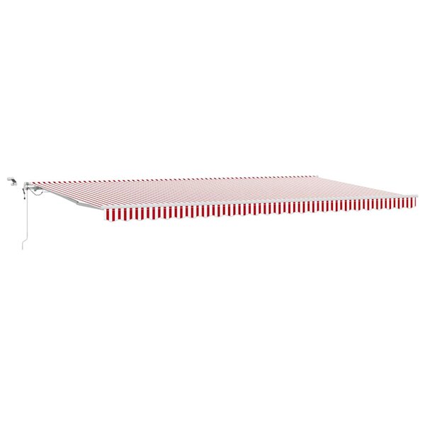 vidaXL Auvent Rétractable Rouge et Blanc 600 × 300 cm