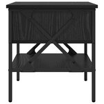 vidaXL Table de chevet avec tiroir Chêne noir 40 x 42 x 45 cm