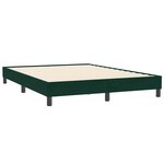 vidaXL Sommier à lattes de lit et matelas et LED vert foncé 160x210cm velours